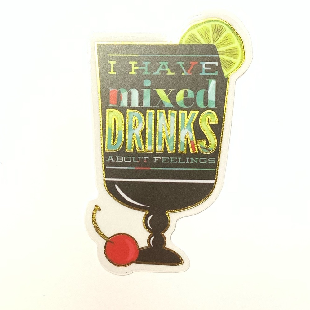 Funny Drinks Vinyl Sticker